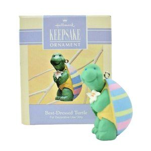 Hallmark Keepsake Ornament Best Dressed Turtle 1993 Easter Collection